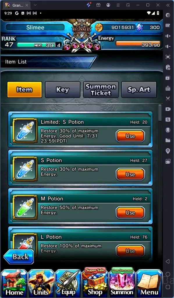 Grand Summoners Accounts Global | Rank 47 | Demon Lord Rimuru Lv90 TW | Eas image 7