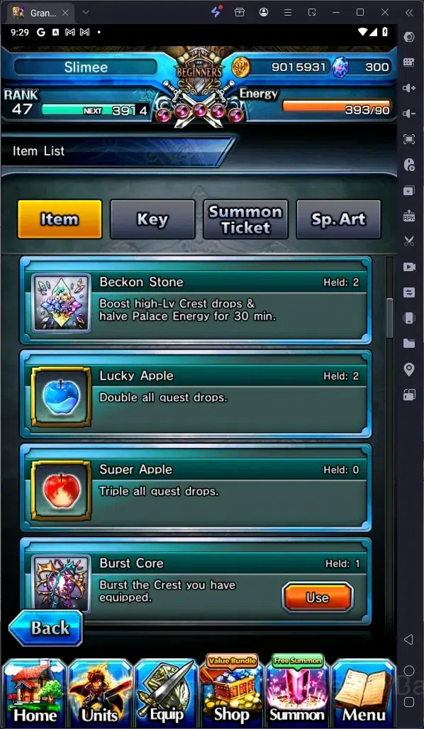Grand Summoners Accounts Global | Rank 47 | Demon Lord Rimuru Lv90 TW | Eas image 8