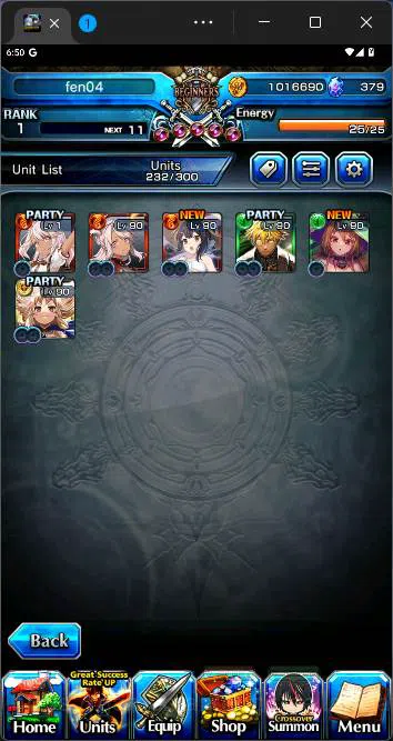 Grand Summoners Accounts Others GLOBAL|6 Ascend|Chloe TW,Summer Miyu,SS Liza,WH Fen,etc|Take mail|check SS|GS119B 6