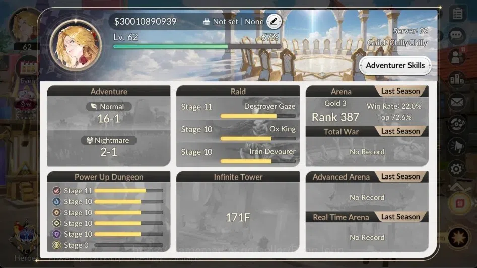 Seven Knights Re:Birth Accounts Global |2 EX7 (Melia,Gelindus)|10 TC6(Orkah,Rudy,Skuld,Clemyth,Kyle,Lu Bu)|3,5K 1