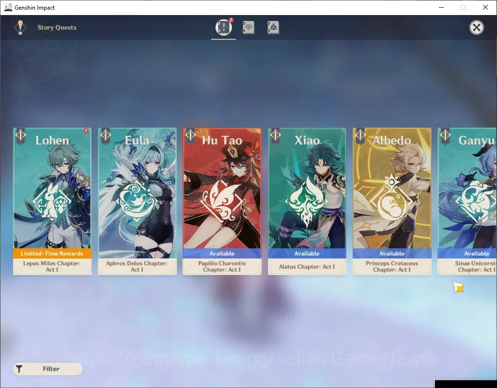 Genshin Impact Accounts ASIA|AR 54|Rate On|7 Limited + 3(*5Weapon)|Furina+ image 19