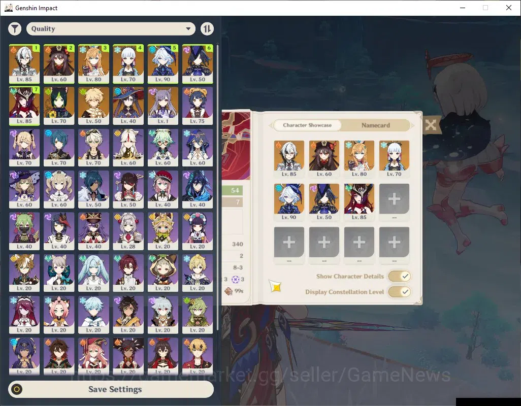 Genshin Impact Accounts ASIA|AR 54|Rate On|7 Limited + 3(*5Weapon)|Furina+ image 2