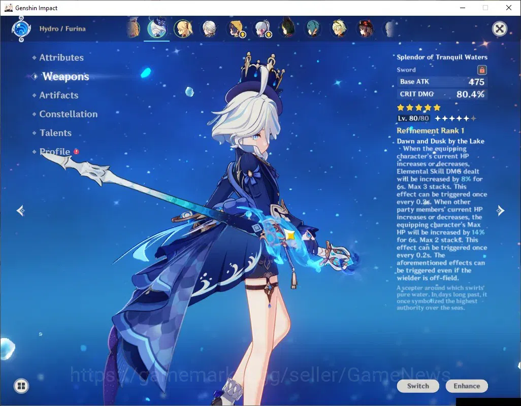 Genshin Impact Accounts ASIA|AR 54|Rate On|7 Limited + 3(*5Weapon)|Furina+ image 3
