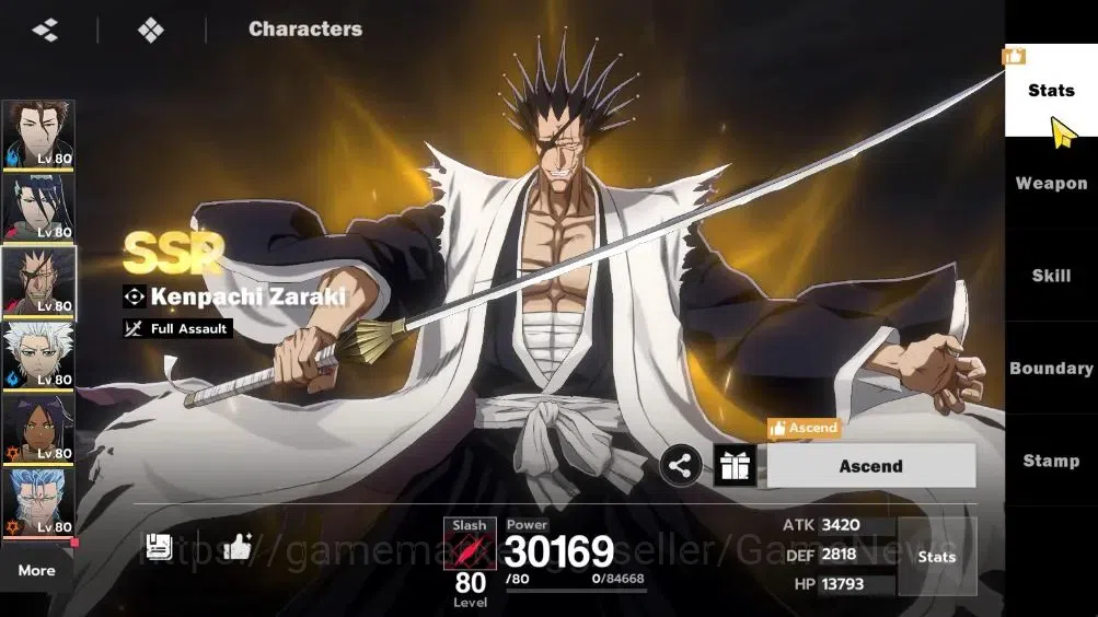 BLEACH: Soul Resonance Accounts NuverseSEA|LV 65|11 SSR 11