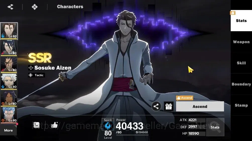 BLEACH: Soul Resonance Accounts NuverseSEA|LV 65|11 SSR 3