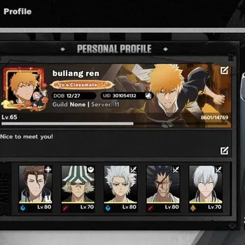 BLEACH: Soul Resonance Accounts NuverseSEA|LV 65|11 SSR [(ByakuB4,YoruB2,AizenB1,K image 1