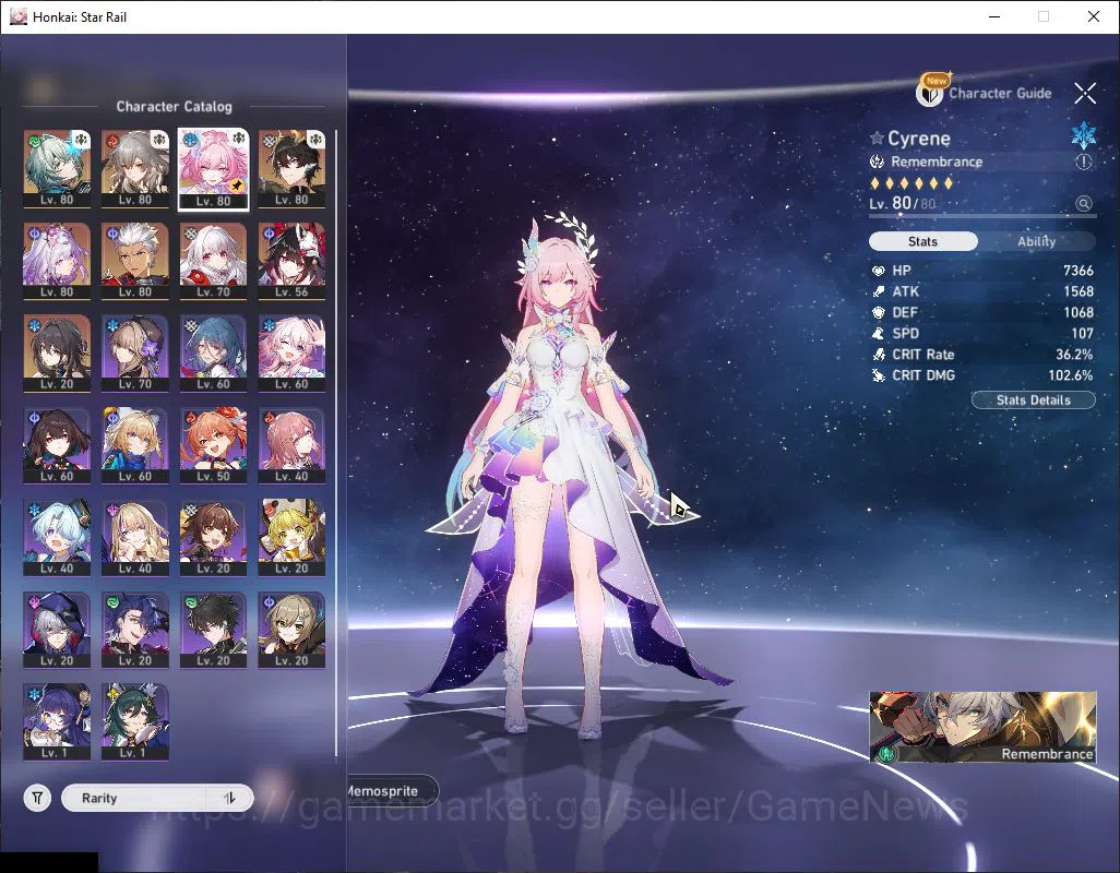 Honkai Star Rail Mid Game Asia|TL 63|3,7K SJ|7 Limited|Anaxa+Sign,Cyrene,Cas image 1