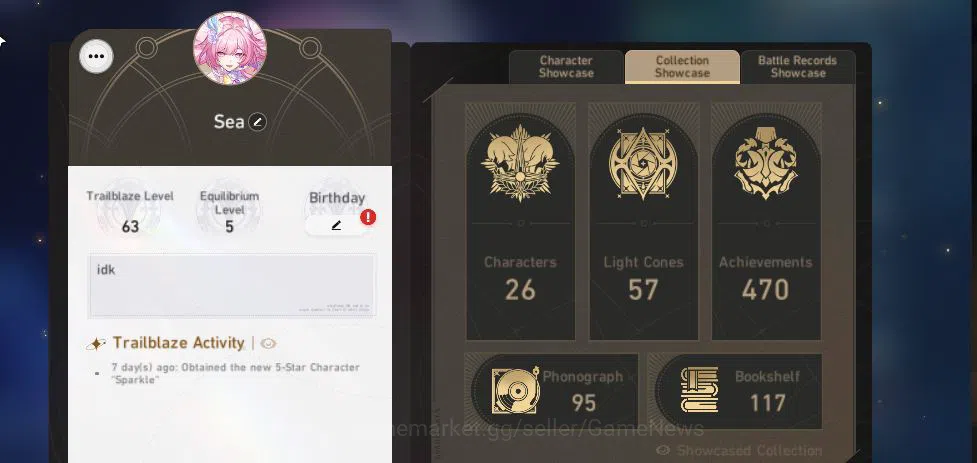 Honkai Star Rail Accounts Mid Game Asia|TL 63|3,7K SJ|7 Limited|Anaxa+Sign,Cyrene,Castorice,Sparkle,Archer,Ruan 4