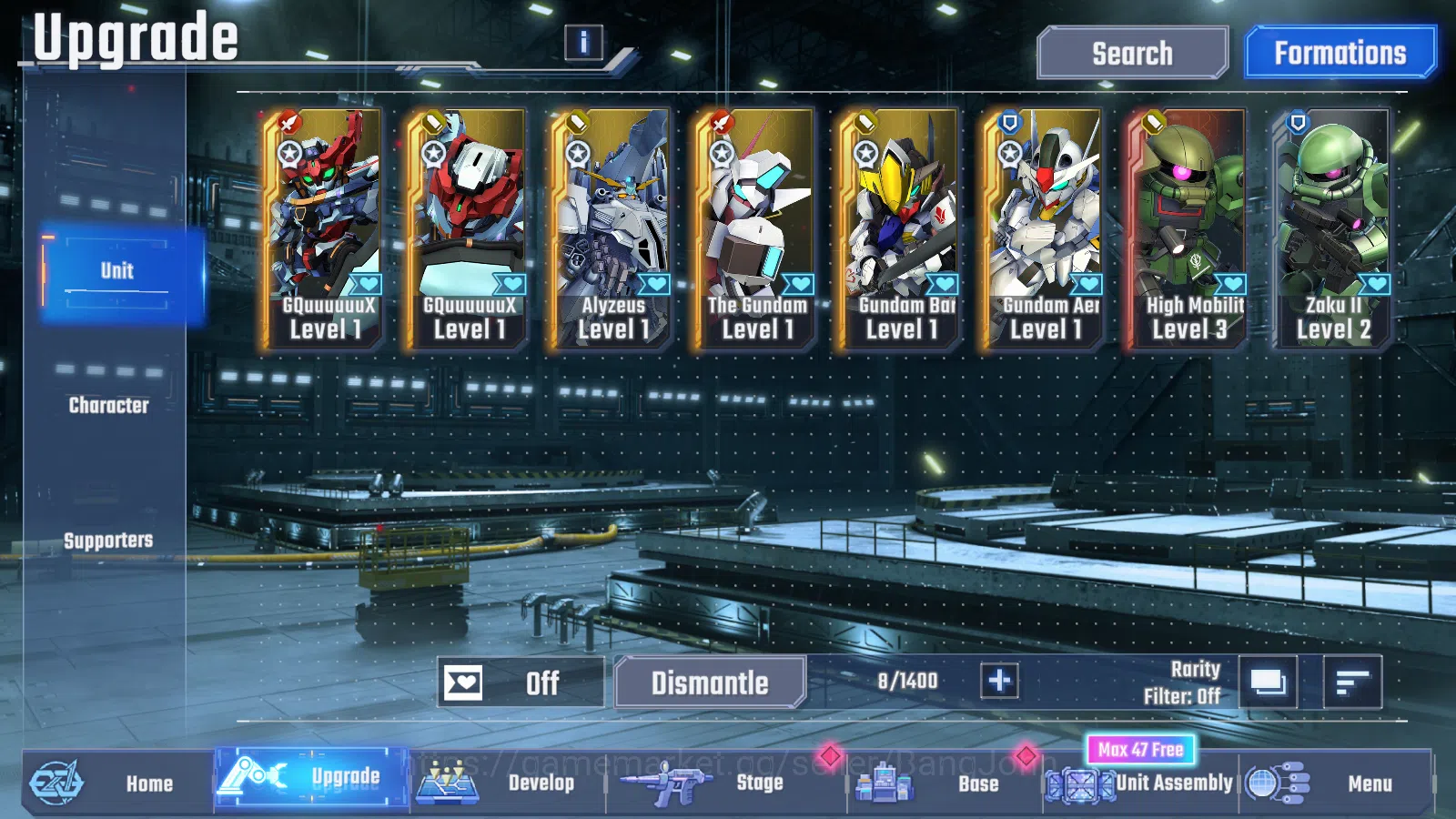 SD Gundam G Generation ETERNAL Accounts Global Rank 1 | FreshStory | 100+K Diamond, Selector Banner On, 6Gundam SSR+ 2Supp 2
