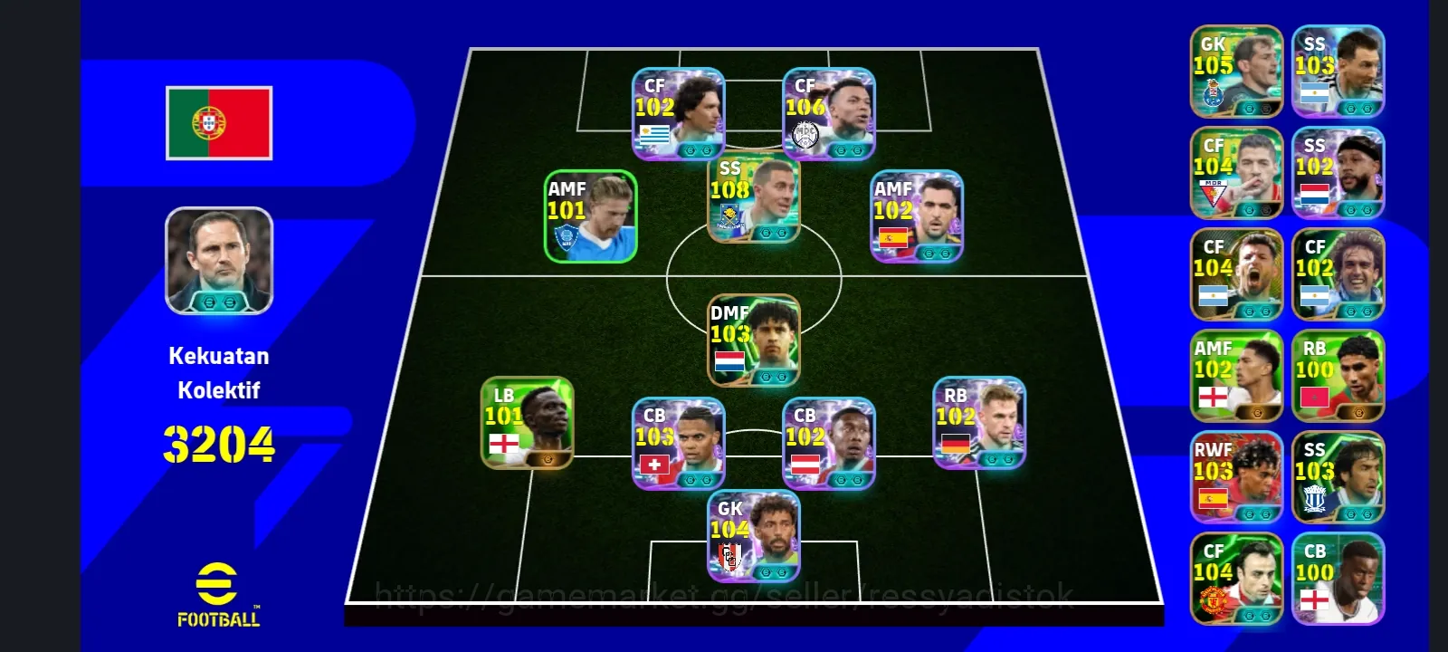 eFootball Accounts Legends & Iconic Players EFOOTBALL COLECTIVE 3204+ | SHOWTIME MBAPPE,EDEN HAZARD NEW,R FRIJKARD,VIONZHA,2 1