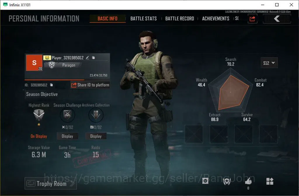 Arena Breakout Accounts MOBILE Lvl 30 | SV 6,3M | CV 5,6 M |MORE SKIN SQUI image 1