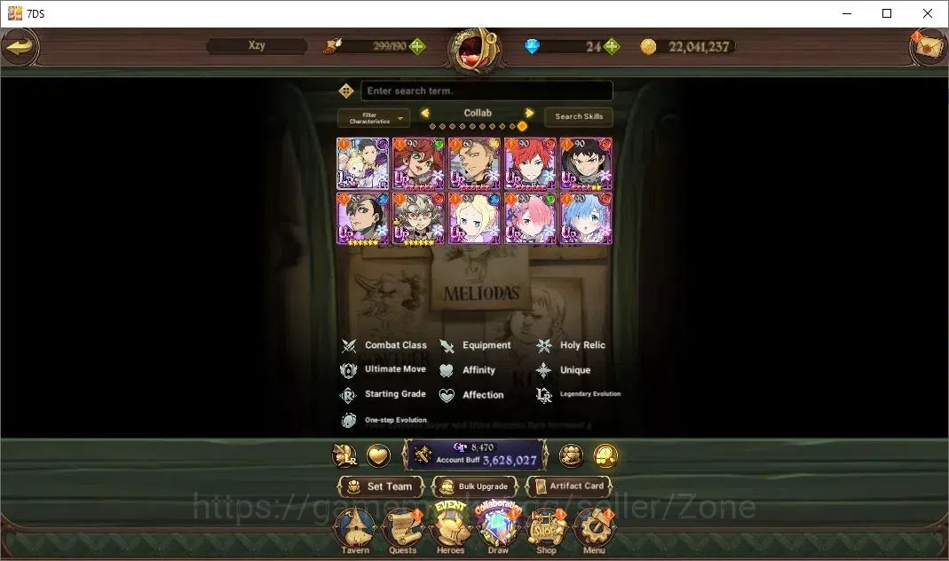 The Seven Deadly Sins: Grand Cross Accounts Others Global|3,628,027 Power |8ur + 4lr + 10 char 5