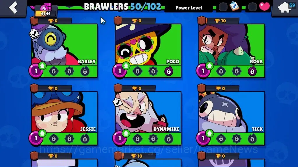 Brawl Stars Accounts 6646 Trophy|5k Blings|50 Brawlers 7 MaxLvl[Full Bu image 10