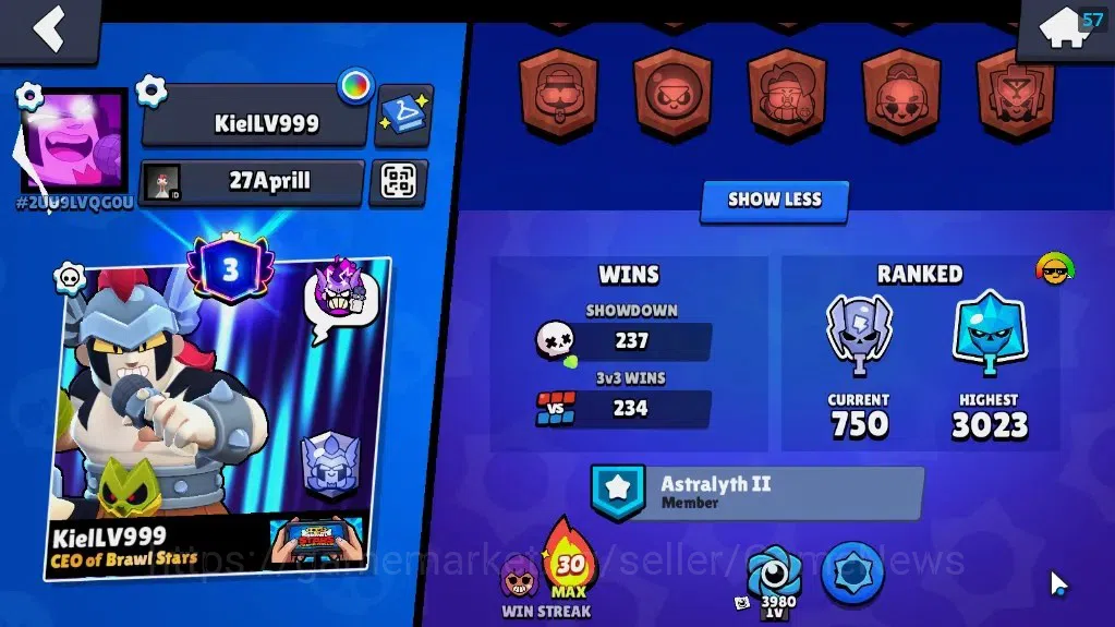 Brawl Stars Accounts 6646 Trophy|5k Blings|50 Brawlers 7 MaxLvl[Full Bu image 3