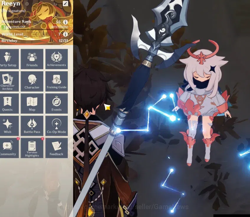 Genshin Impact Accounts ASIA|AR 55|5 Limited +3 (Standart 5*Weapon),Chiori image 1