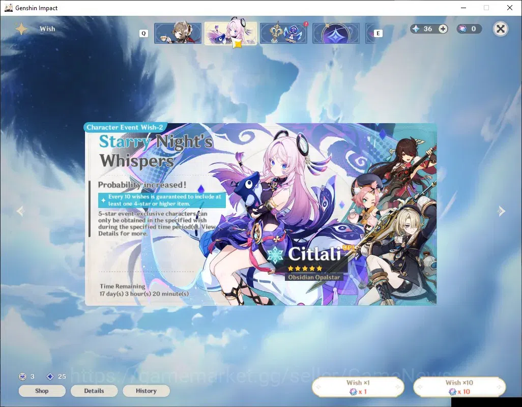 Genshin Impact Accounts ASIA|AR 55|5 Limited +3 (Standart 5*Weapon),Chiori image 13