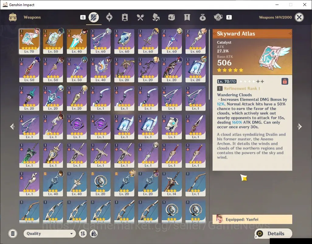 Genshin Impact Accounts ASIA|AR 55|5 Limited +3 (Standart 5*Weapon),Chiori image 3