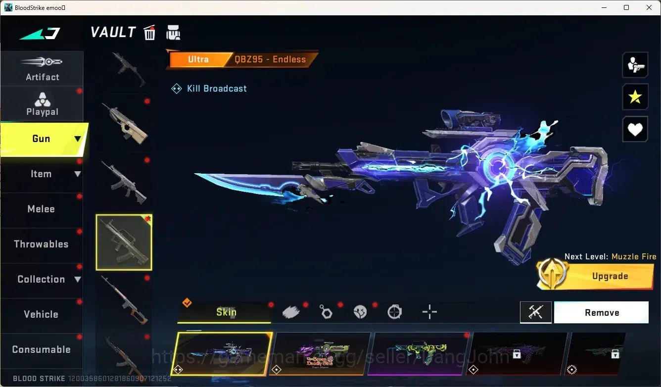 Blood Strike Accounts Collab Skin ASIA |4 Collab Gun [AOT&7DS]|3 Limited Gun|5 Ultra Gun|Limited Butterfly Knife|1 13