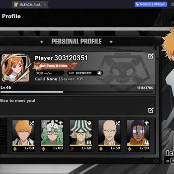 BLEACH: Soul Resonance Accounts Nuverse SEA|Lv46|5SSR+3Sign|(IchigoDZ,UraharaB2,Nelliel,Tosen)|+Sign+Stamp|ChekSS|Log