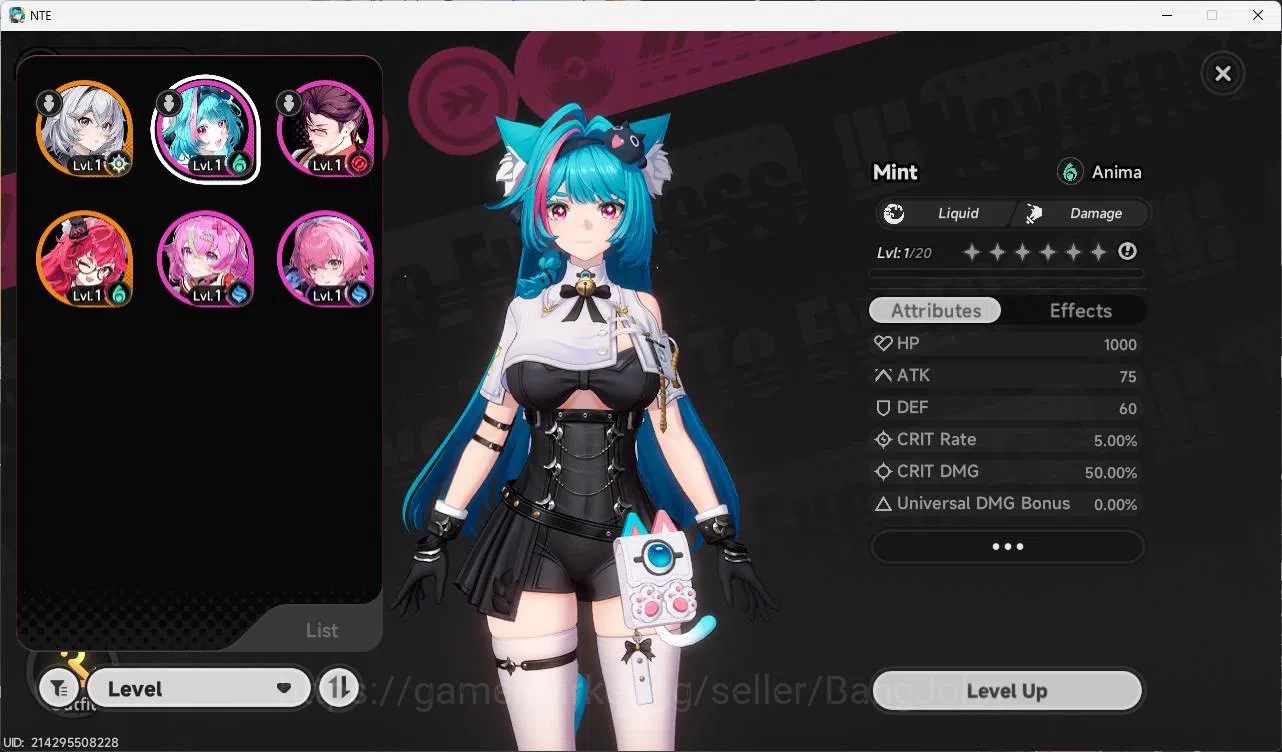 Neverness to Everness Accounts America|starter, Nanaly, 5 char, MC female, NTE074 image 11