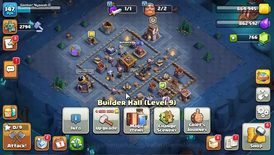 Clash of Clans Accounts LV 147|TH 15-BH 9|HH 7|Limited Skin|BK 37,AQ 57,GW image 11
