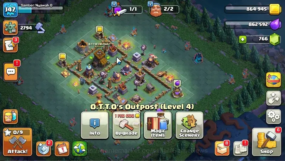 Clash of Clans Accounts LV 147|TH 15-BH 9|HH 7|Limited Skin|BK 37,AQ 57,GW image 12