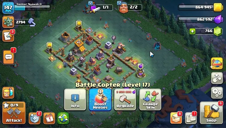 Clash of Clans Accounts LV 147|TH 15-BH 9|HH 7|Limited Skin|BK 37,AQ 57,GW image 13