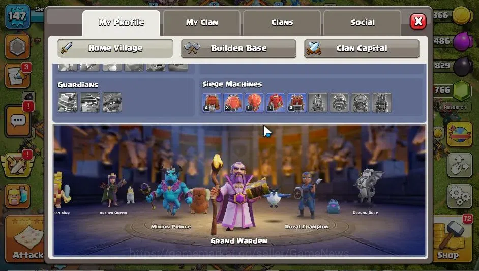 Clash of Clans Accounts LV 147|TH 15-BH 9|HH 7|Limited Skin|BK 37,AQ 57,GW image 4