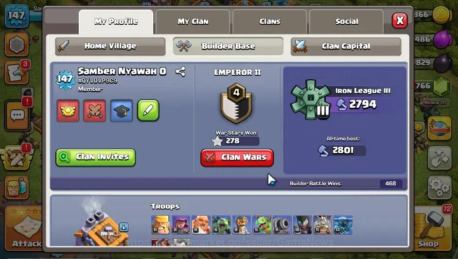 Clash of Clans Accounts LV 147|TH 15-BH 9|HH 7|Limited Skin|BK 37,AQ 57,GW image 5