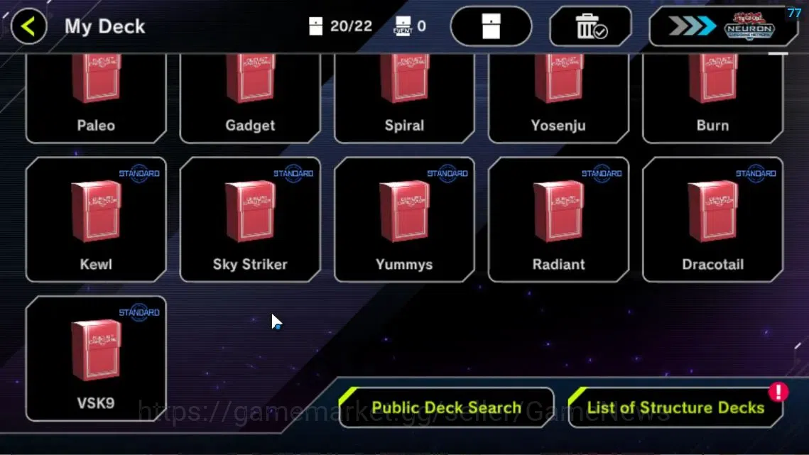 Yu-Gi-Oh! Master Duel Accounts Mid-Level Lv 18|20 Deck|VSK9,Yummys,Dracotail,KEWL,Sky Striker,Time Lord,Etc|Ranked 3
