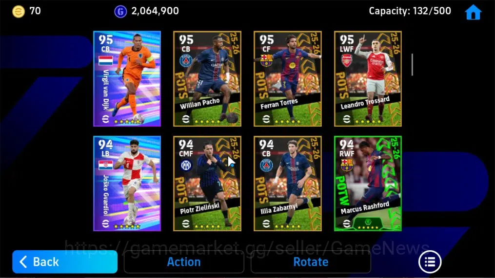 eFootball Accounts Android|BigTime Federico Dimarco|Epic Pele,F.Totti image 6