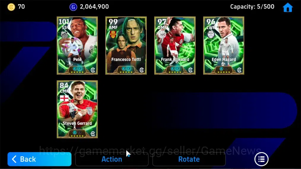 eFootball Accounts Android|BigTime Federico Dimarco|Epic Pele,F.Totti image 8