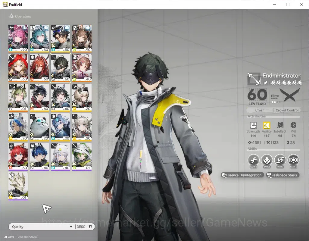 Arknights: Endfield Accounts ASIA|Lv 58|Ready gacha|58k Oro,99 Ori,2k Ars|6 SSR (3 Limited) + 11 (*6 1