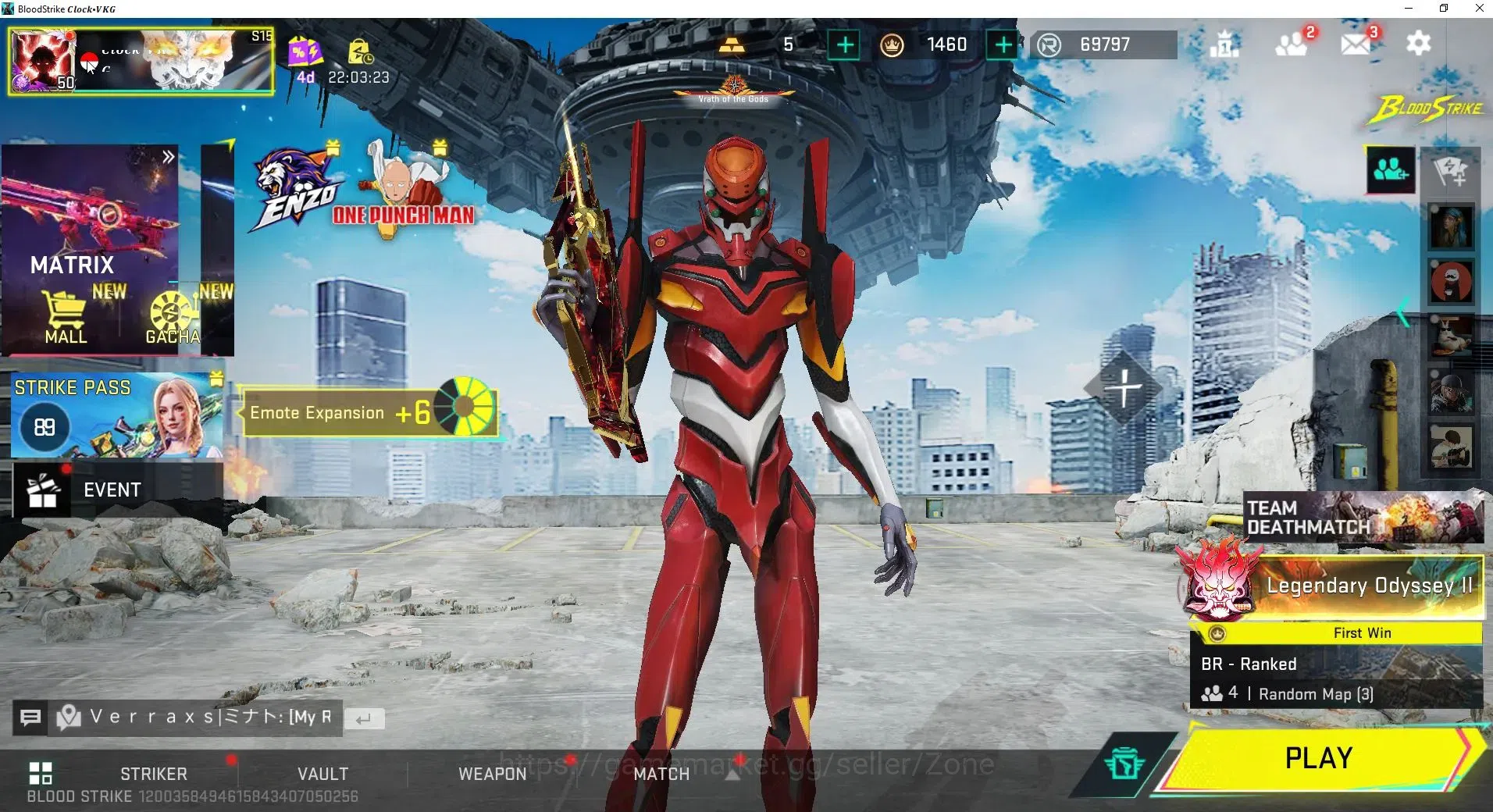 Blood Strike Accounts ASIA|Premium Account|30 Striker Skins|49 Gun Skins image 2