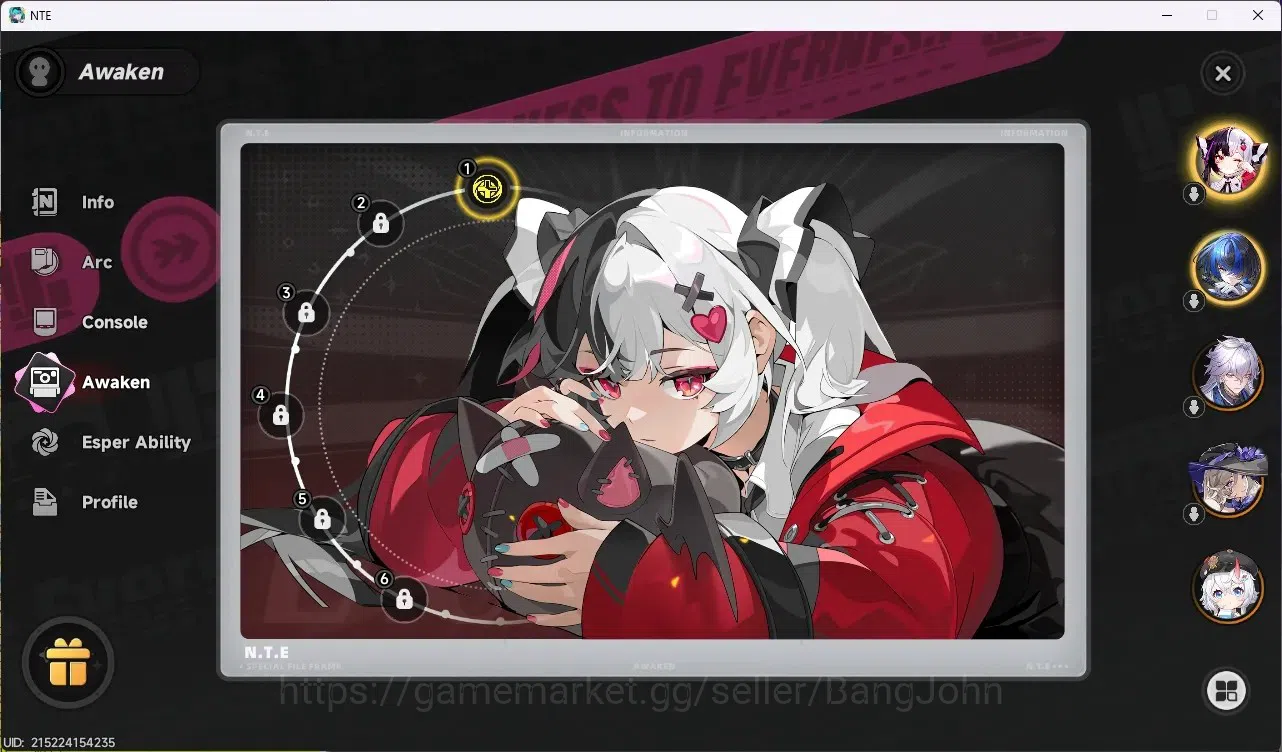 Neverness to Everness Accounts NA | Hunter Lv 12 | 7 S-Class (Lacrimosa Awaken 1) image 4