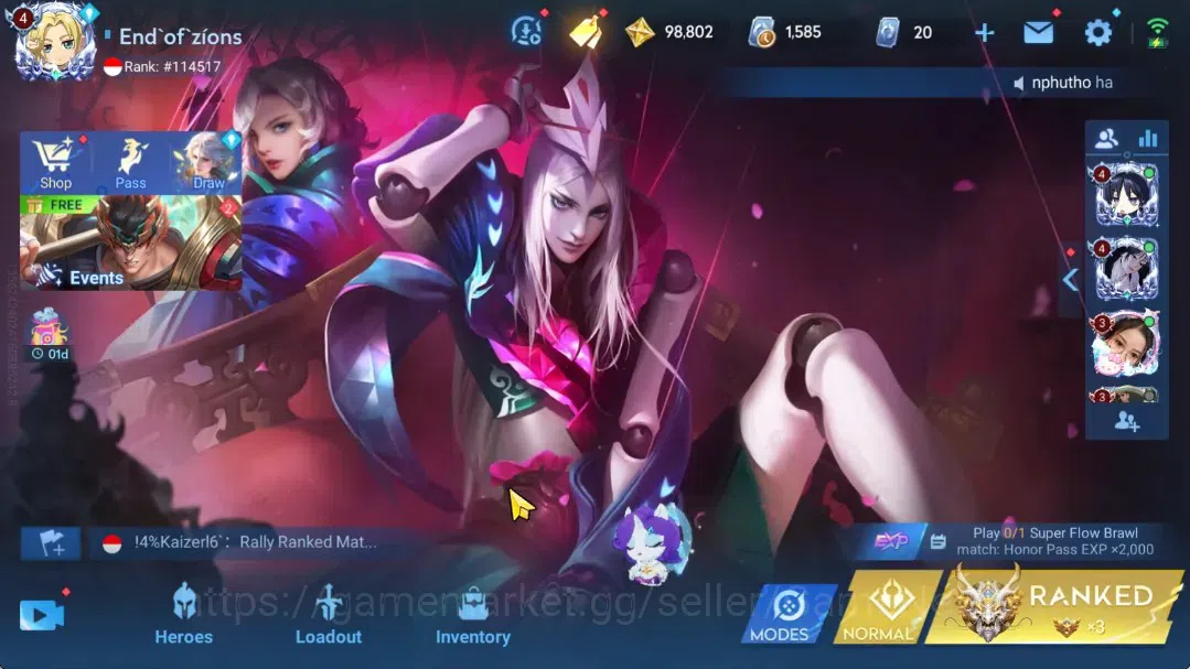 Honor of Kings Accounts Hero112 Skin121|Sanxingdui Hou Yi,LOTM Yango,GM Ga image 1