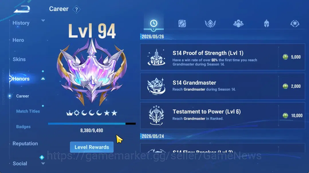 Honor of Kings Accounts Hero112 Skin121|Sanxingdui Hou Yi,LOTM Yango,GM Ga image 5