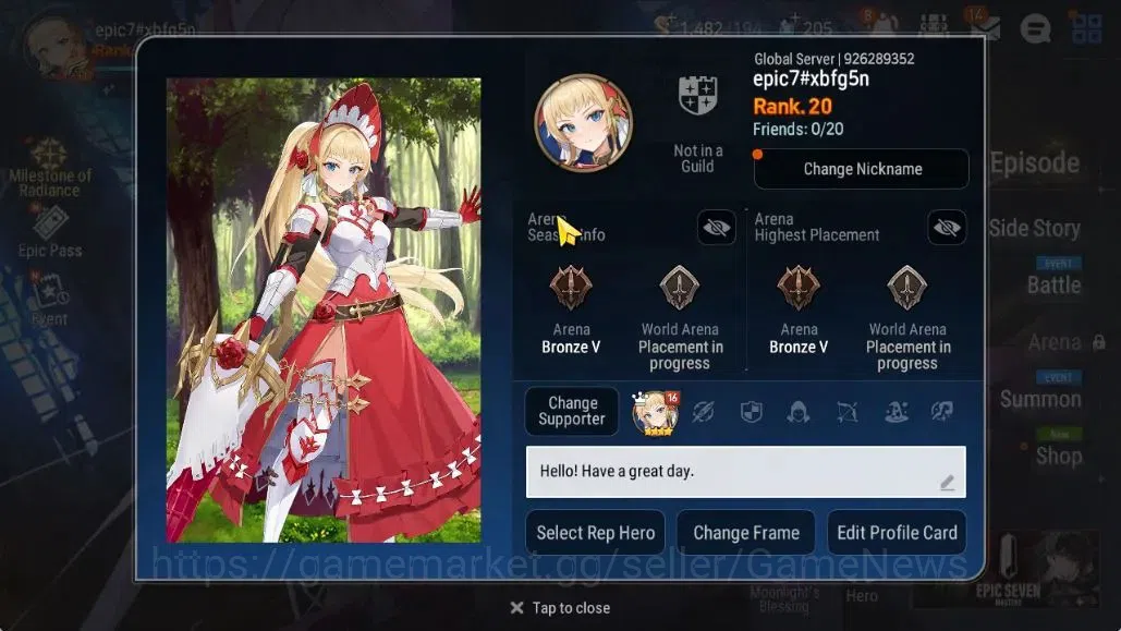 Epic Seven Accounts Global Unverif|New Era|2 ML(Salome,DB Senya)Iseria image 2