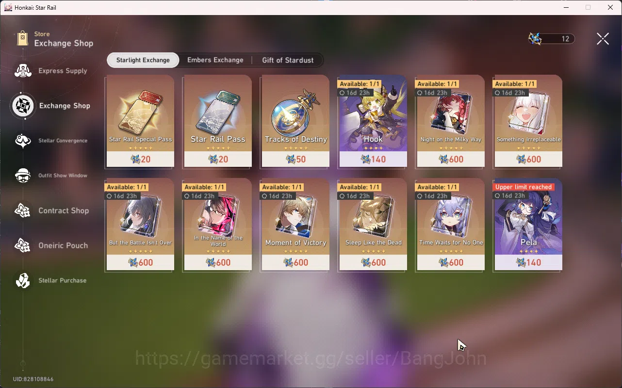 Honkai Star Rail Accounts ASIA | TL 70 | 15 Limit | Rate-Off | 11.6k+ Jades image 9