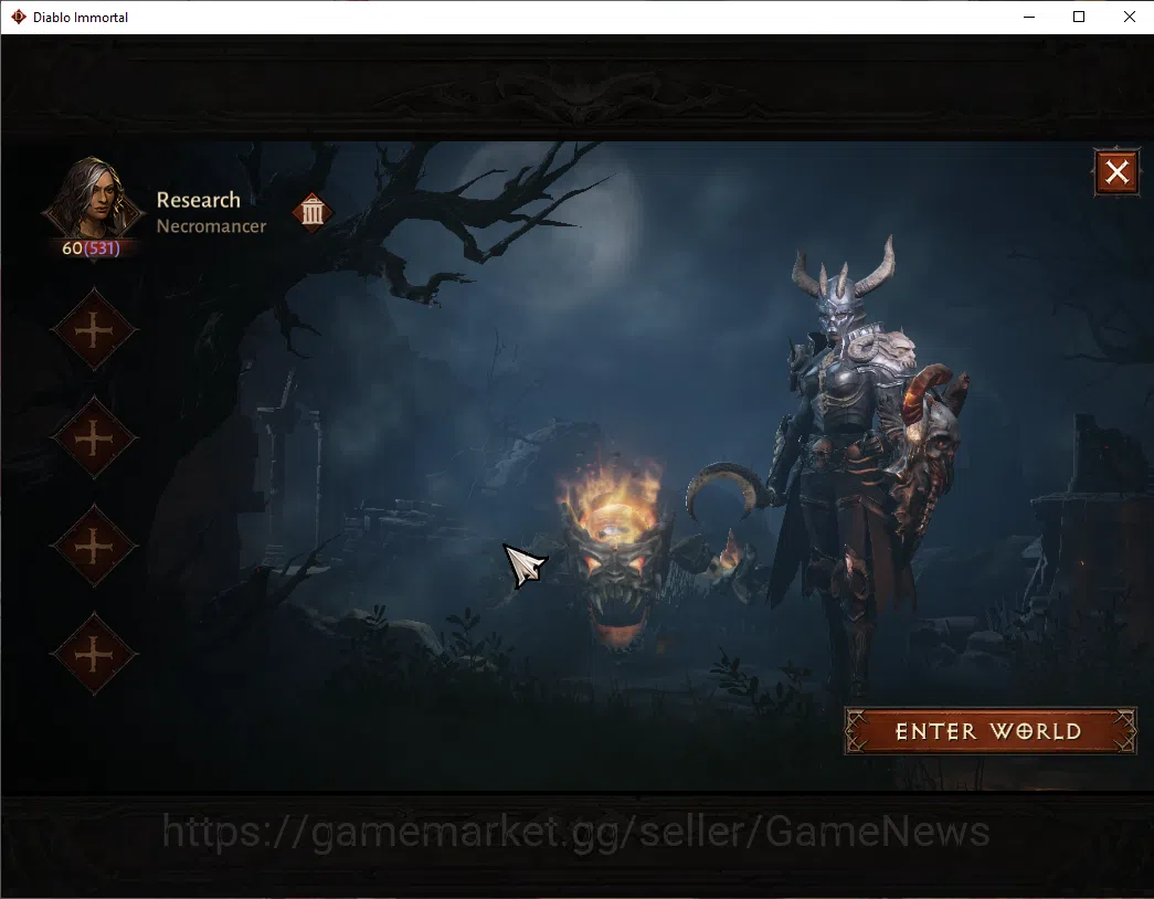Diablo Immortal Accounts SA-Malah|CS ON|Lv60(531)|Necromancer|CR 34k|Reso 4 image 1