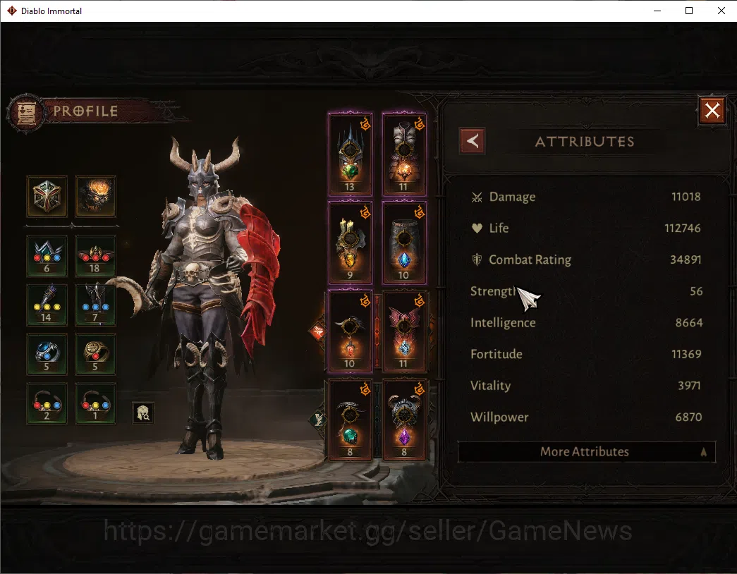 Diablo Immortal Accounts SA-Malah|CS ON|Lv60(531)|Necromancer|CR 34k|Reso 4 image 3