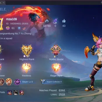 Mobile Legends: Bang Bang Accounts Collector Global |Hero 117|Skin 137|Expert|Epic Roger,Harley,Khufra,Karrie|9th