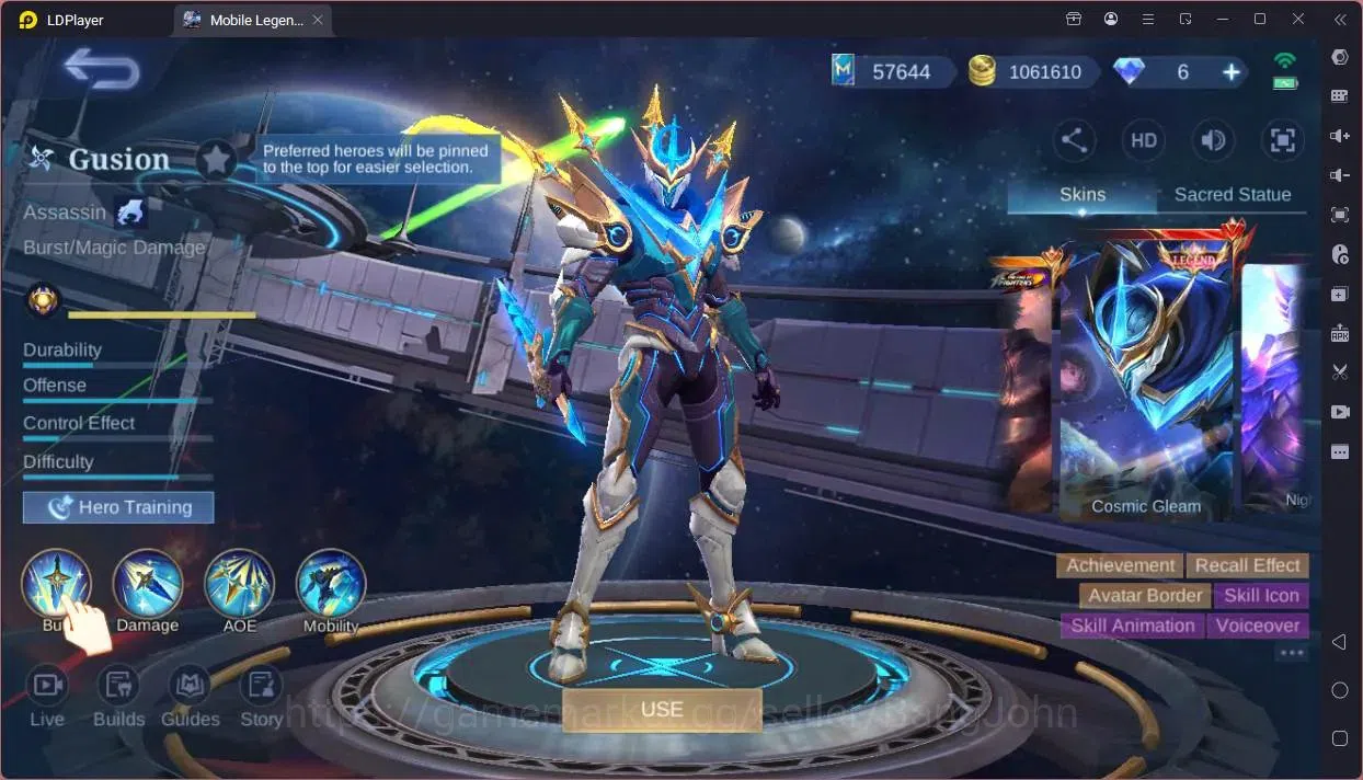 Mobile Legends: Bang Bang Accounts Global|Hero 132|Skin 460|Mega|Legend Franco,Johnso image 20