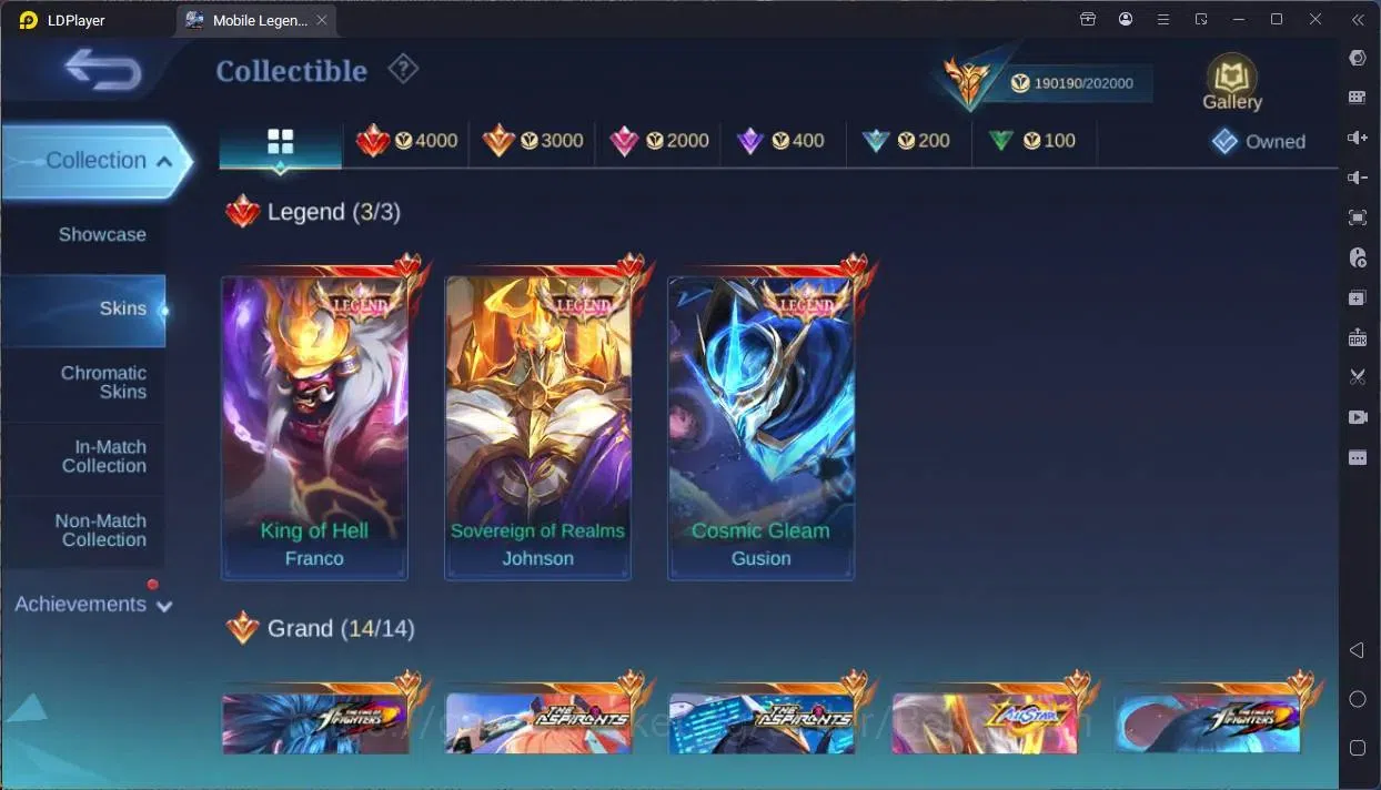 Mobile Legends: Bang Bang Accounts Global|Hero 132|Skin 460|Mega|Legend Franco,Johnso image 7