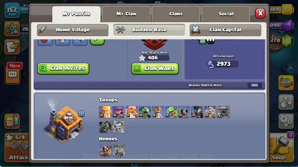 Clash of Clans Accounts Global | TH 14-BH 7 | LVL 157 | AQ 80 ,MP 52 ,GW 5 image 15