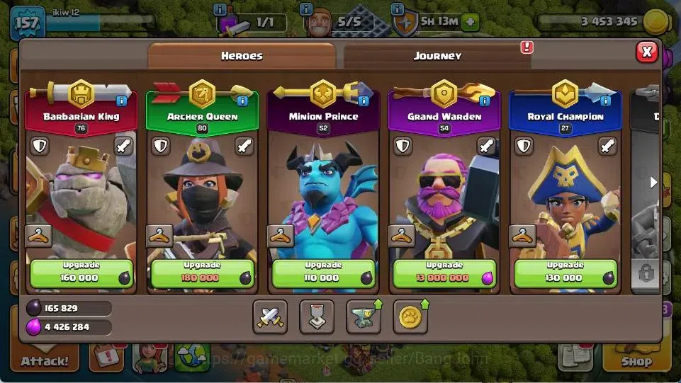 Clash of Clans Accounts Global | TH 14-BH 7 | LVL 157 | AQ 80 ,MP 52 ,GW 5 image 7