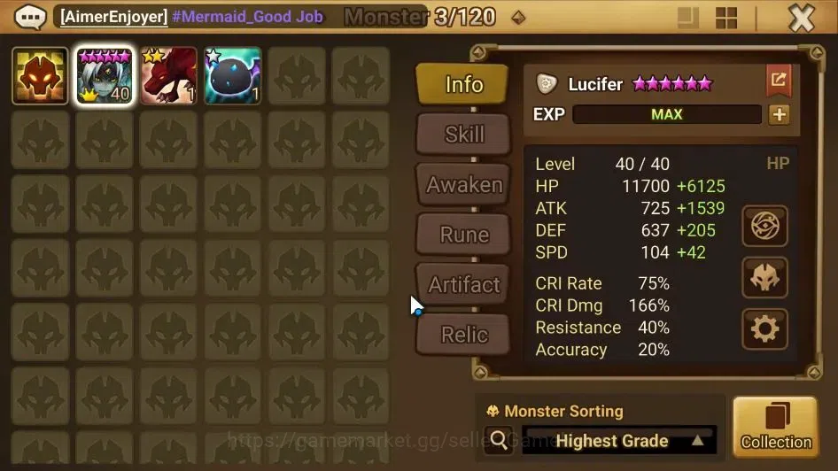 Summoners War: Sky Arena Accounts EU LV 91| 1 LD ( Lucifer )+ 4 Total NB5[ Leo,Liam, image 12