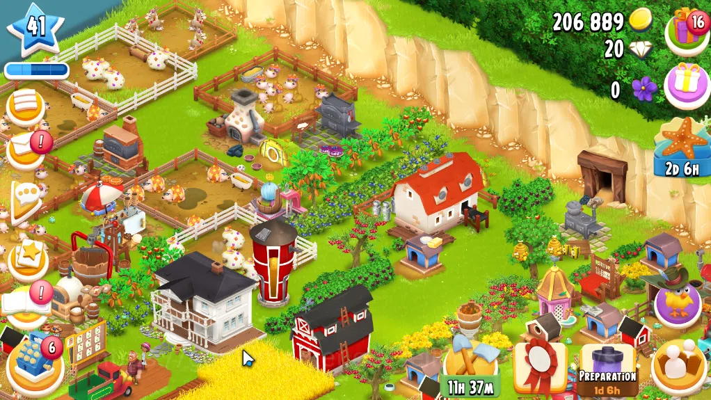Hay Day Accounts Level 41| Barn Storage 1100 + Silo Storage 650 | 386k Coins,23 Dm |CN ON|Log Supercell ID|Take Email|Check 2