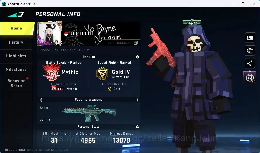Blood Strike Accounts ASIA | 2 COLLAB EVA Guns|2 COLLAB TR Guns|3 ULTRA image 1