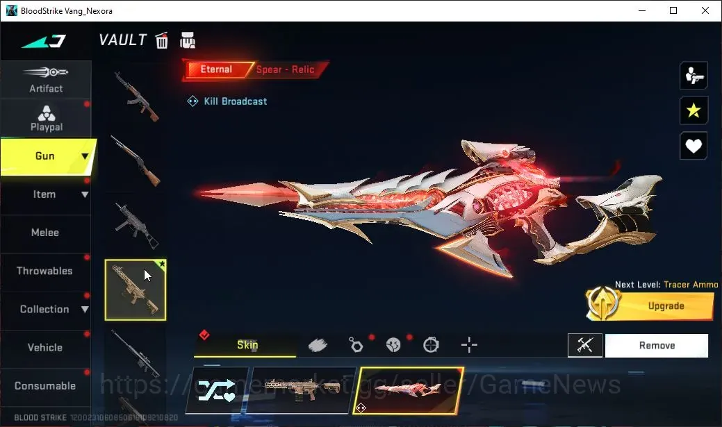 Blood Strike Accounts High-End ASIA|ETERNAL Spear Relic Lv2|Ultra Galil Knight|6 Legendary P90 Blight,HK416 Under,M700 1